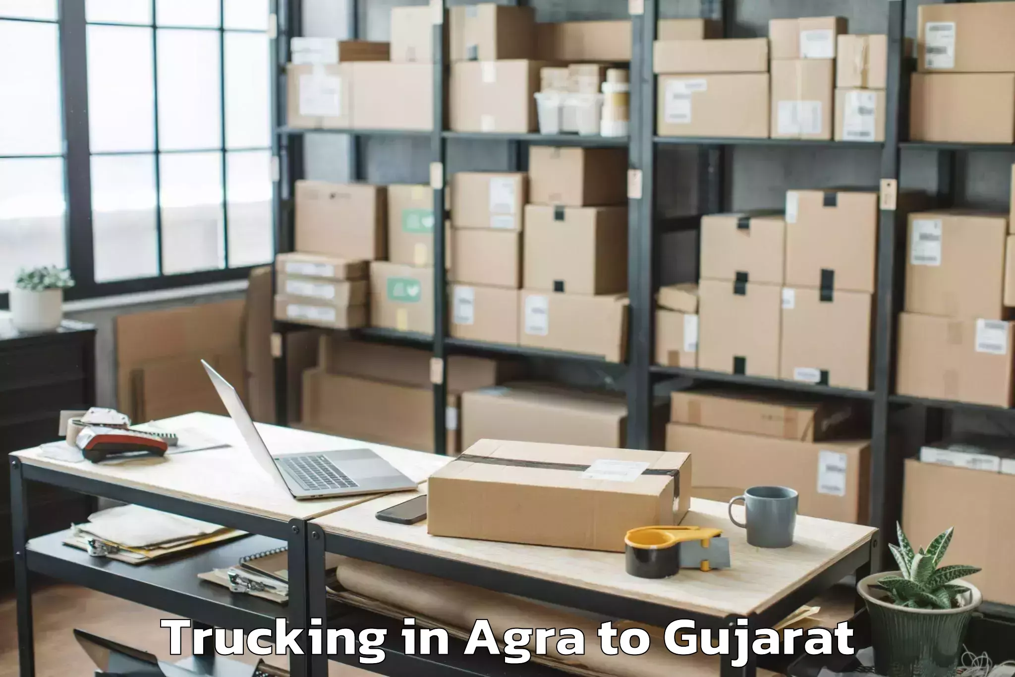 Professional Agra to Gondal Trucking